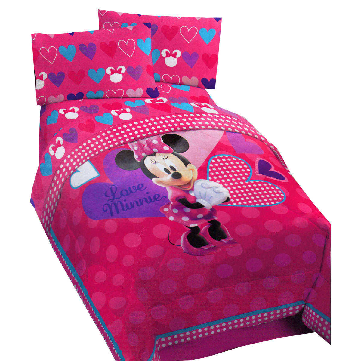 Girl Minnie Mouse Twin Bedding â Modern Twin Bedding   Minnie